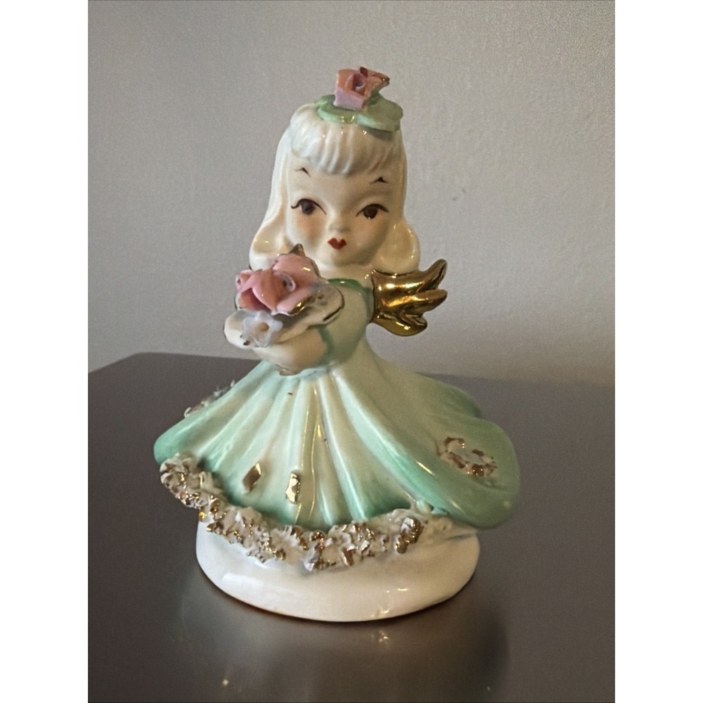 Vintage 1950s Lefton Days of the Week Thursday's Child Angel Figurine 4"